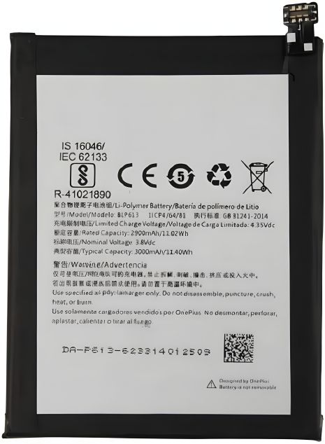 Аккумулятор Original PRC для OnePlus 3 (A3000 / A3003) BLP613 (3000 mAh) с 12 мес. гарантии