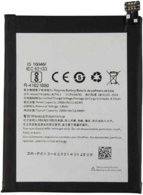 Акумулятор OnePlus 3 (A3000/A3003) BLP613 (3000mAh) [Original PRC] 12 міс. гарантії