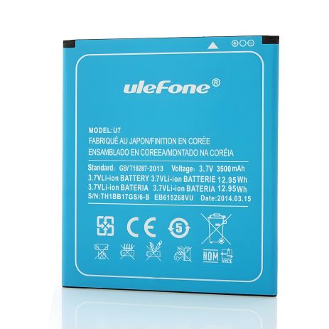 Акумулятор Ulefone U7 (Carpad t69 Max, Created N7, Orientphone Mega Pro 7, Star U69, Vido M87, Gdippo X7, Tronsmart PS7, Luftco AoneX, Mlais M81, Nibiru Jupiter M1, Chinavasion OEM 7") [Ori 1] гарантії