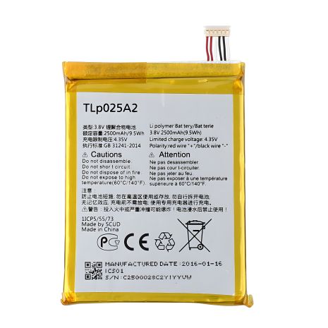 Акумуляторна батарея Alcatel 7047D One Touch Pop C9 (TLp025A2) [Original PRC] 12 міс. гарантії