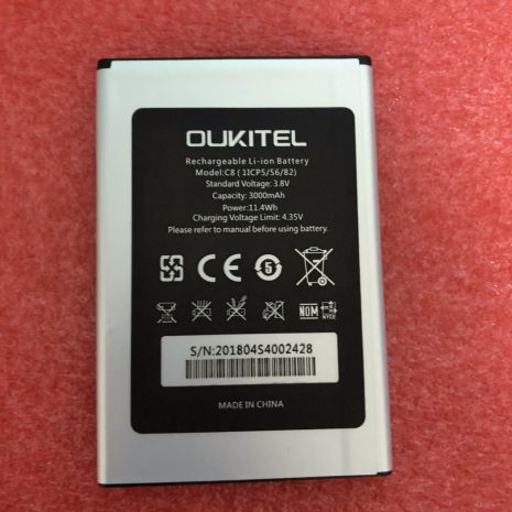 Аккумулятор для Oukitel C8 / S-tell M655 (3000 mAh) [Original PRC] 12 мес. гарантии