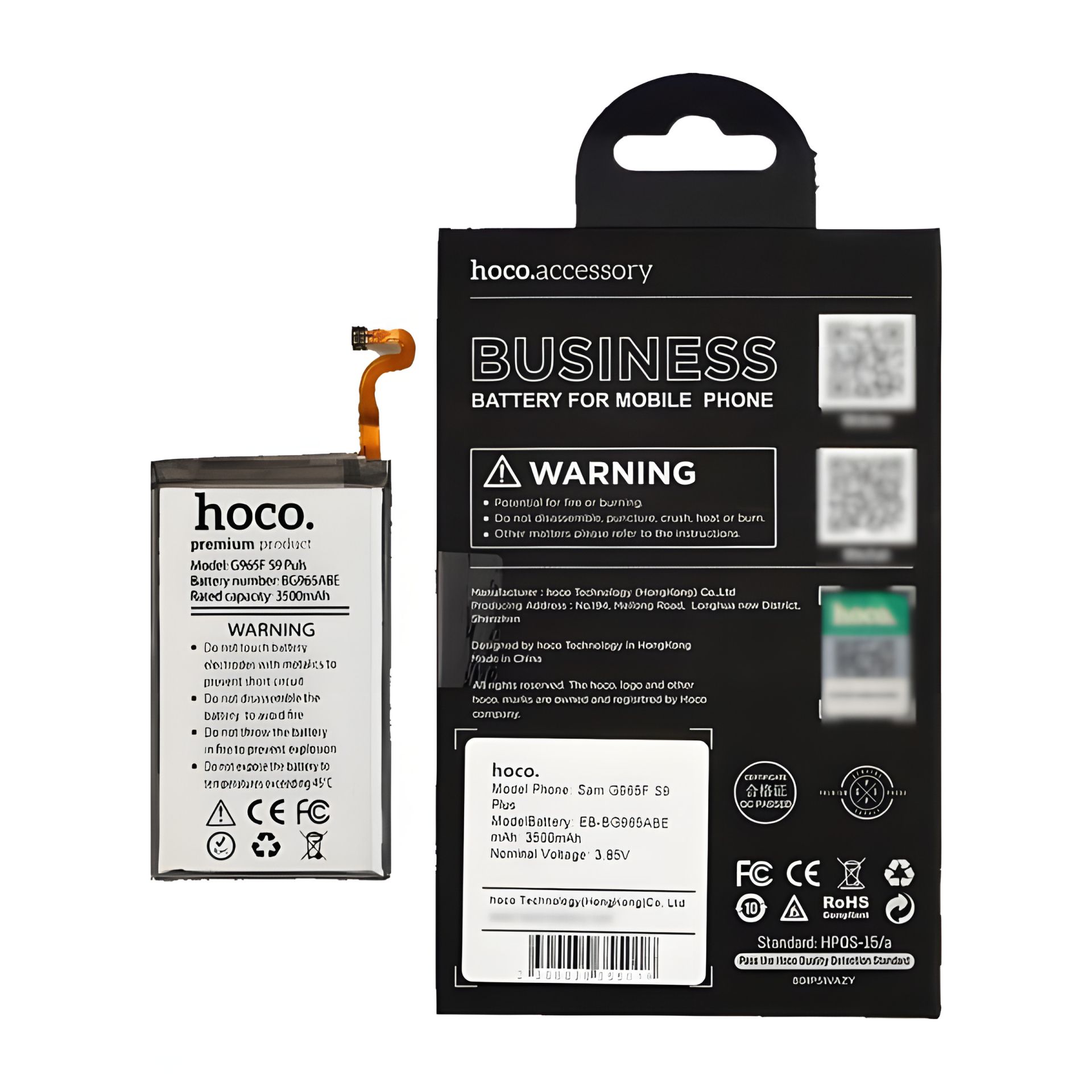 Батарея Hoco для Samsung S9 Plus 3500 mAh EB-BG965ABE G965F Батарея Hoco для Samsung S9 Plus 3500 mAh EB-BG965ABE G965F