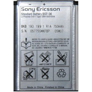 Акумулятор Sony Ericsson BST-36, 750 mAh [HC]