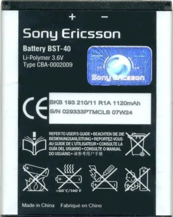 Акумуляторна батарея Sony Ericsson BST-40 [Original PRC] 12 міс. гарантії