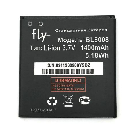 Акумулятор Fly BL8008 FS401 Stratus 1 1400mAh [Original PRC] 12 міс. гарантії