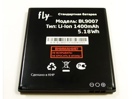 Аккумулятор для Fly BL9007 (1400 mAh) FS402 Stratus 2 [Original PRC] 12 мес. гарантии