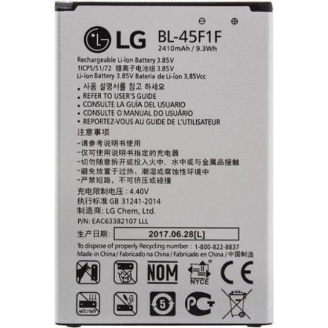 Акумулятор для LG BL-45F1F M160/M200N/ MS210/ X230 (2017)/ X240 (2017)/ US215/ K10 Pro [Original PRC] 12 міс. гарантії