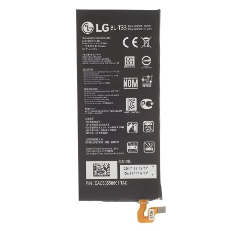 Аккумулятор LG BL-T33 M700A Q6 Dual Sim/ M700N/ Q6 Plus/ Q6a [PRC Original] 12 мес. гарантии