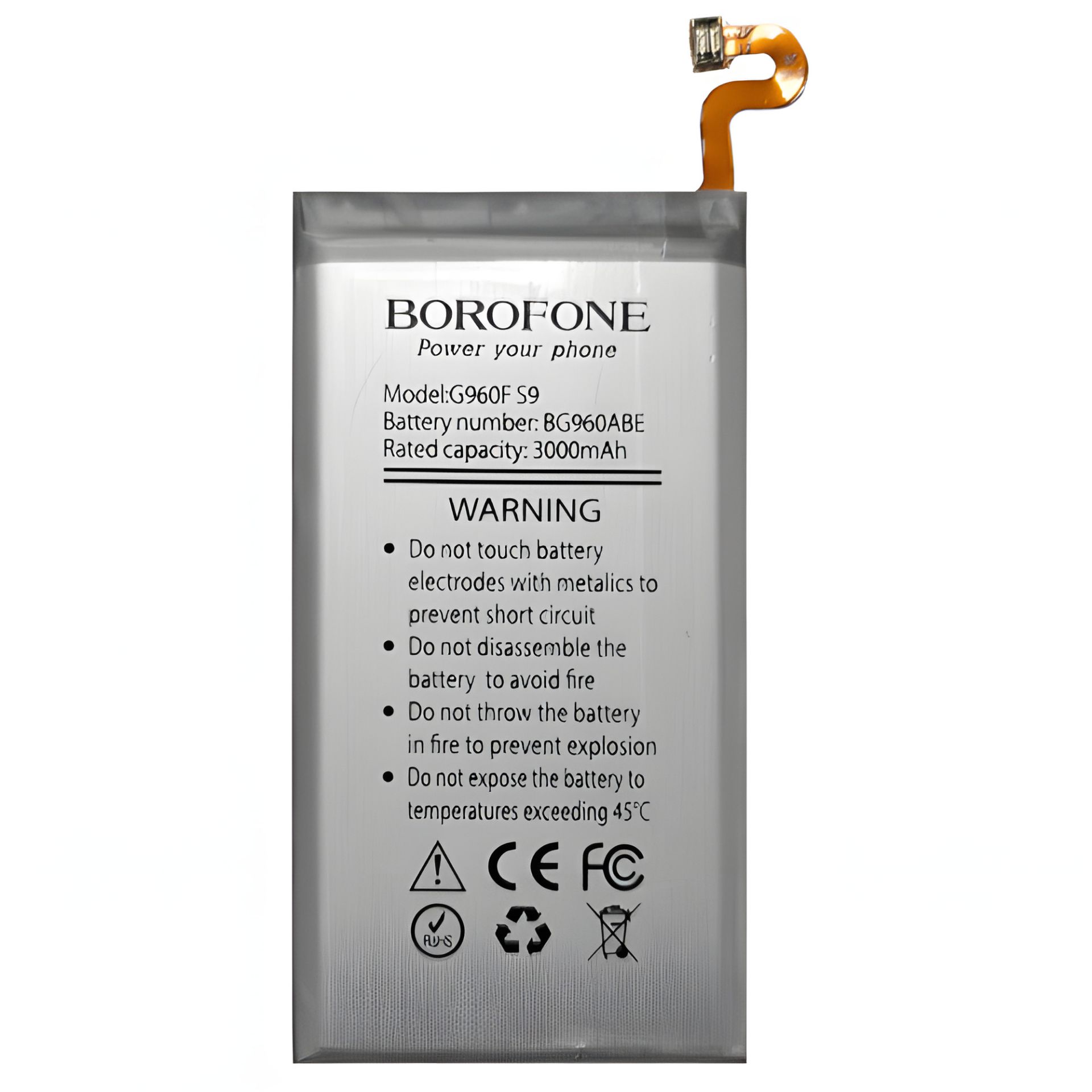 Аккумулятор Borofone EB-BG960ABE для Samsung G960F S9 3000 mAh Аккумулятор Borofone EB-BG960ABE для Samsung G960F S9 3000 mAh