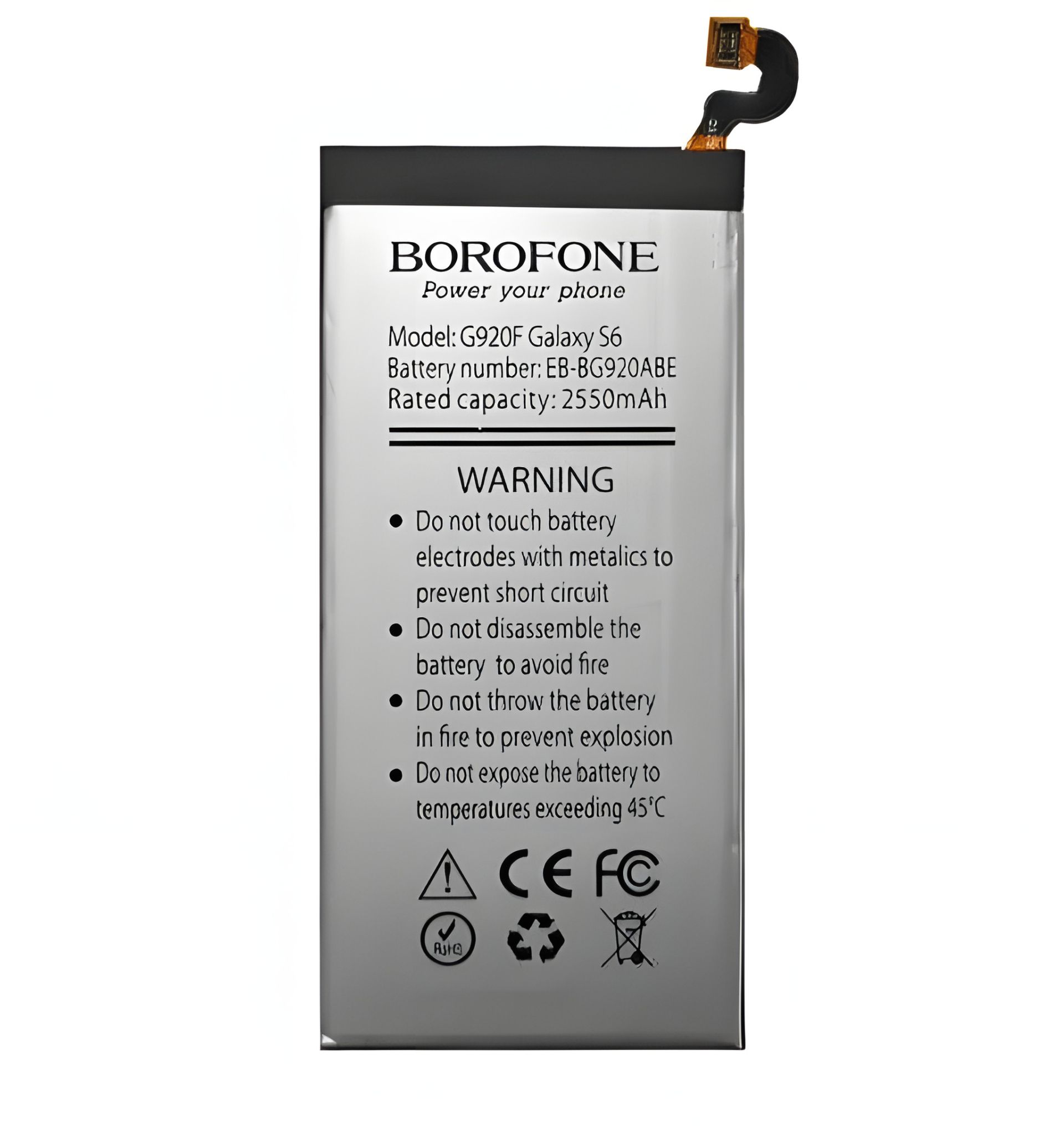 Акумулятор Borofone EB-BG920ABE для Samsung G920 S6/G920F Акумулятор Borofone EB-BG920ABE для Samsung G920 S6/G920F