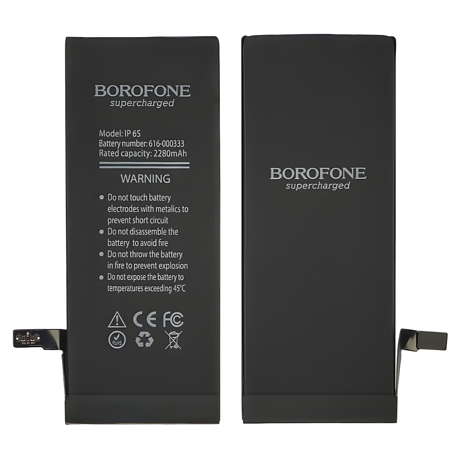 Акумулятор Borofone для Apple iPhone 6S, посилений (2280 mAh) Акумулятор Borofone для Apple iPhone 6S, посилений (2280 mAh)
