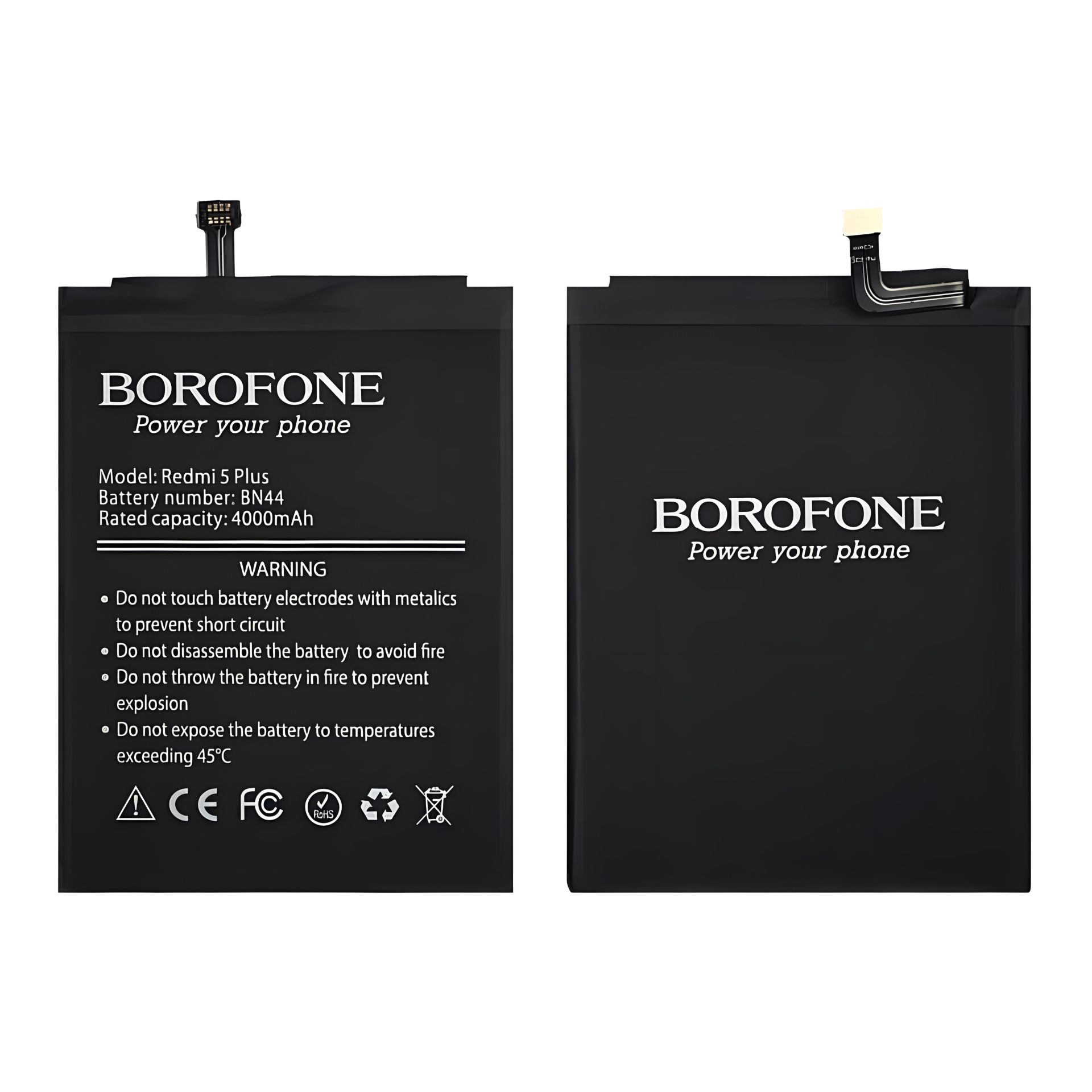 Аккумулятор Borofone BN44 для смартфона Xiaomi Redmi 5 Plus Аккумулятор Borofone BN44 для смартфона Xiaomi Redmi 5 Plus