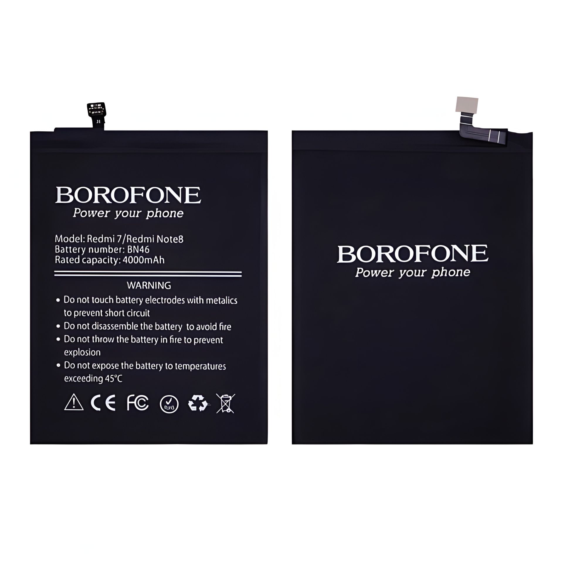Аккумулятор Borofone BN46 для моделей Xiaomi Redmi 7, Redmi Note 8, Note 6, Note 8T Аккумулятор Borofone BN46 для моделей Xiaomi Redmi 7, Redmi Note 8, Note 6, Note 8T