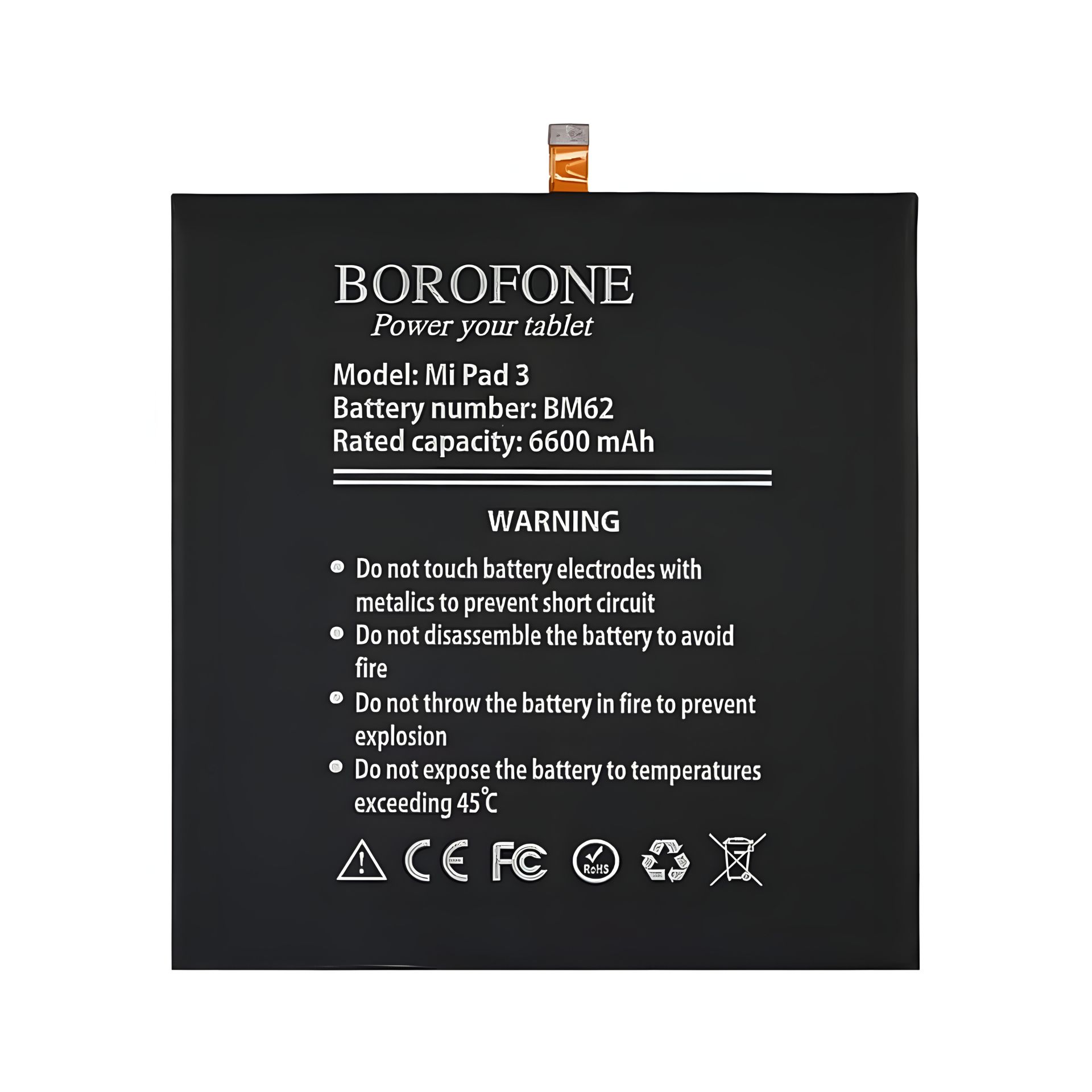 Акумулятор для Xiaomi Mi Pad 3 Borofone BM62 Акумулятор для Xiaomi Mi Pad 3 Borofone BM62