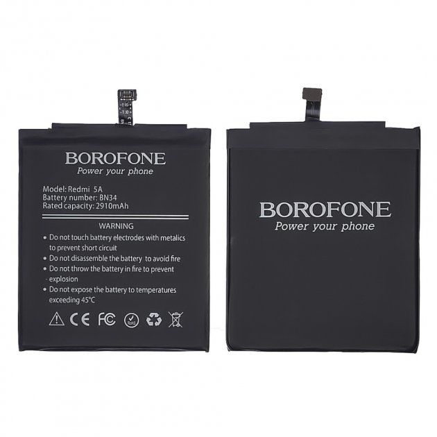 Аккумулятор Borofone BN34 для Xiaomi Redmi 5A Аккумулятор Borofone BN34 для Xiaomi Redmi 5A
