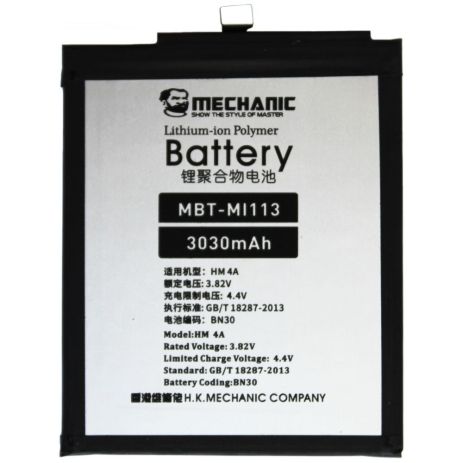 Акумулятор MECHANIC BN30 (3030 mAh) для Xiaomi Redmi 4A