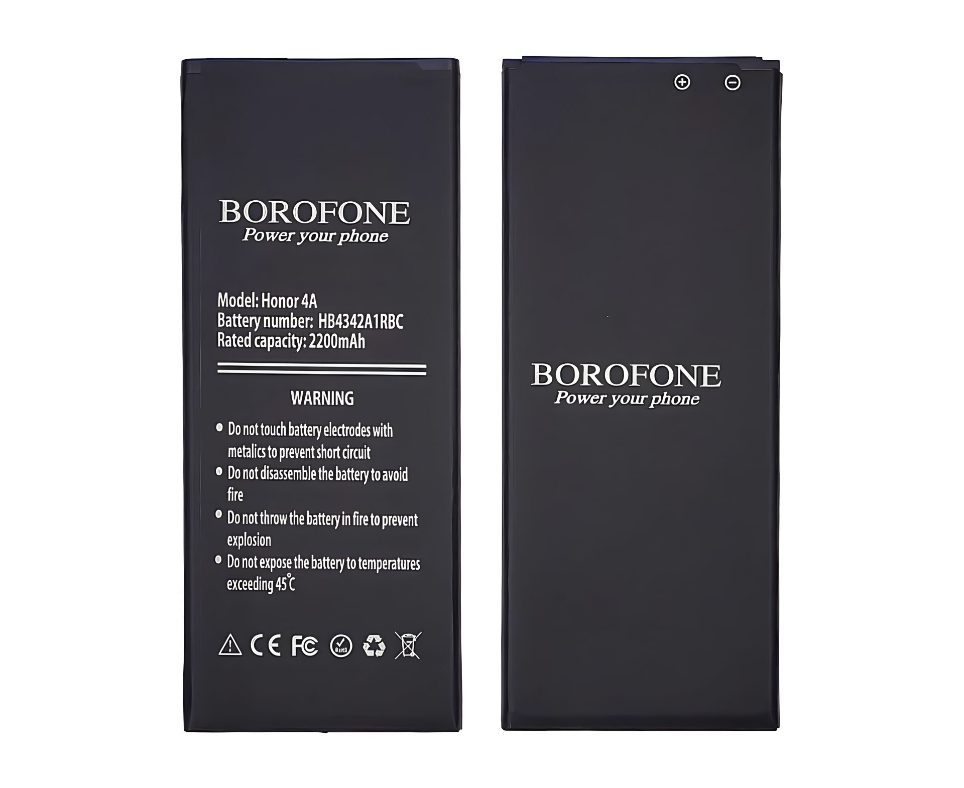 Аккумулятор Borofone HB4342A1RBC - Huawei Y5 II, Y6 2015, Honor 4A, Honor 5, Honor 5A - 2200 mAh Аккумулятор Borofone HB4342A1RBC - Huawei Y5 II, Y6 2015, Honor 4A, Honor 5, Honor 5A - 2200 mAh