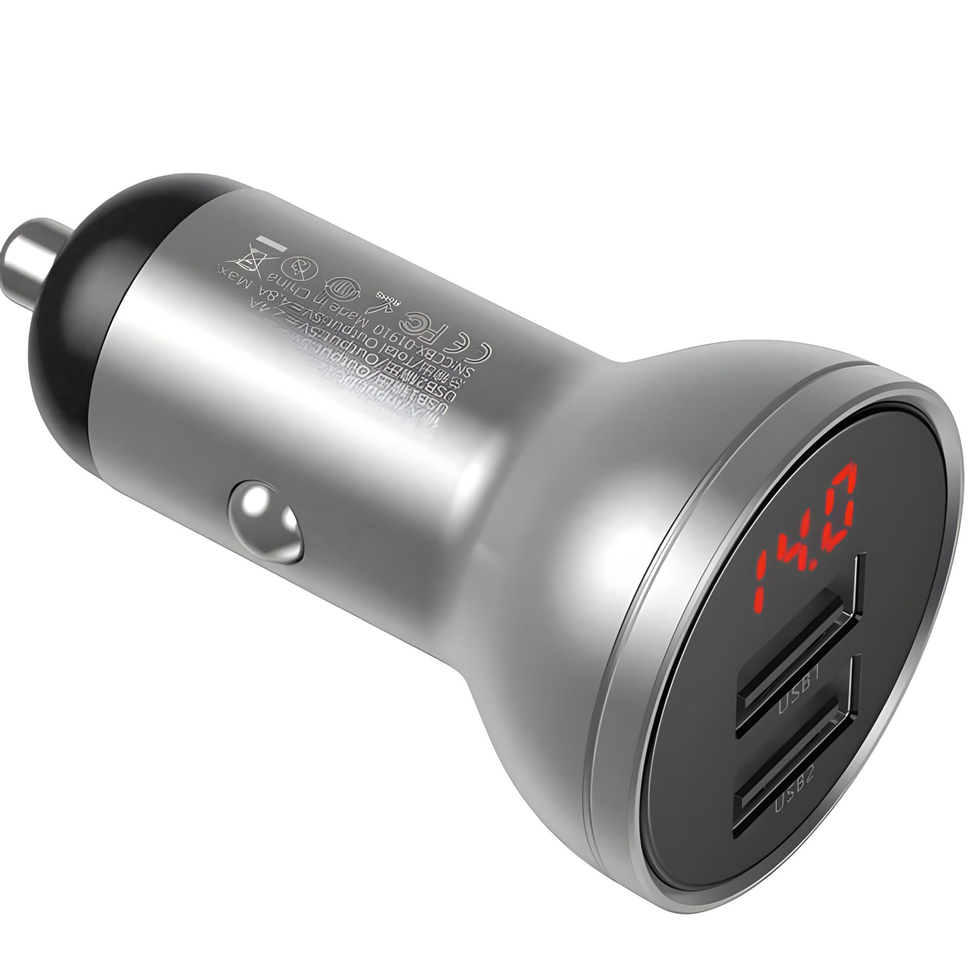 Автомобильное ЗУ Baseus Digital Display CCBX-0G 2.4A Black-Gray Автомобильное ЗУ Baseus Digital Display CCBX-0G 2.4A Black-Gray