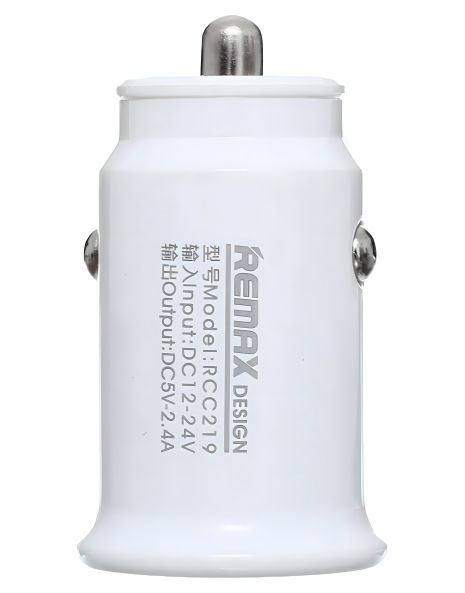 Автомобильное ЗУ Remax RCC-219 Roki 2.4A 2USB white Автомобильное ЗУ Remax RCC-219 Roki 2.4A 2USB white