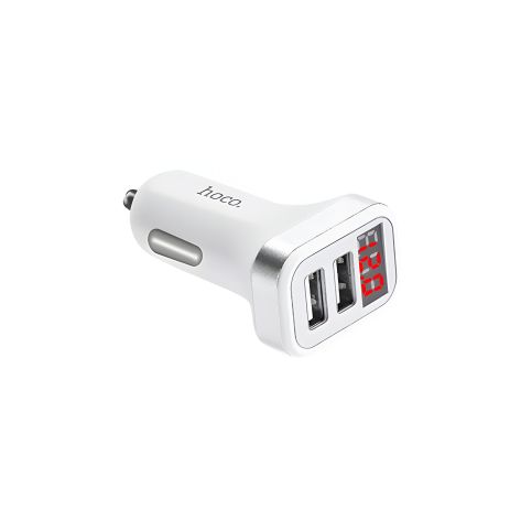 Автомобильное ЗУ Hoco Z3 (2USB/ 3.1A) с дисплеем White Автомобильное ЗУ Hoco Z3 (2USB/ 3.1A) с дисплеем White