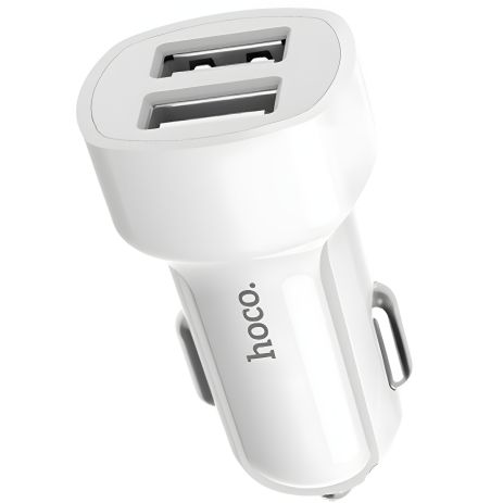 Автомобильное ЗУ Hoco Z2A (2USB/ 2.4A) White