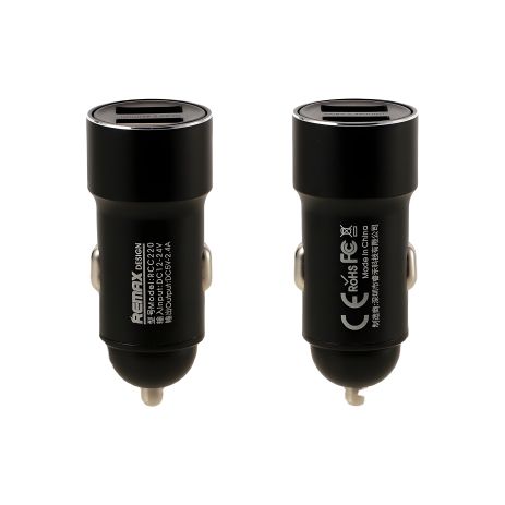 Автомобильное ЗУ Remax RCC-220 Rechan 2.4A 2USB black Автомобильное ЗУ Remax RCC-220 Rechan 2.4A 2USB black