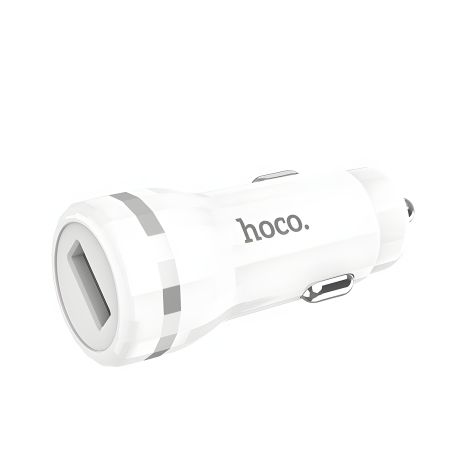 Автомобільне ЗУ Hoco Z27A Staunch Single QC3.0 18W White