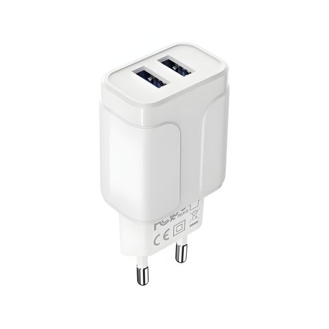 Зарядное устройство Borofone BA37A 2USB 2.4A 12W White