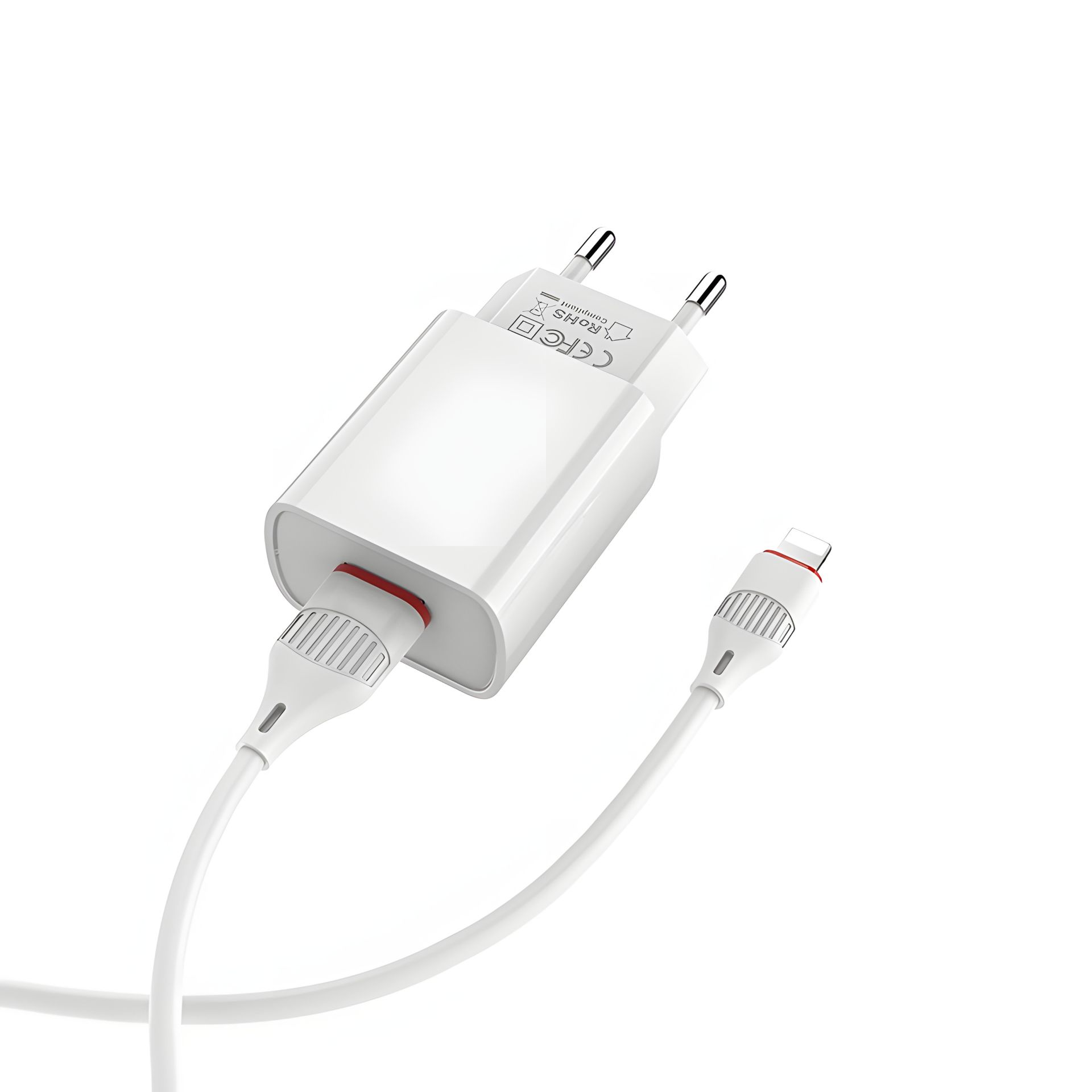 Borofone BA20A зарядний пристрій з кабелем USB to Lightning, 1USB, 2.1A, білий Borofone BA20A зарядний пристрій з кабелем USB to Lightning, 1USB, 2.1A, білий