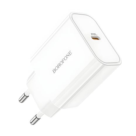 Білий зарядний пристрій Borofone BA57A PD 20W 3A