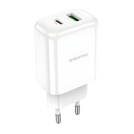 Зарядний пристрій Borofone BN4 PD 20W QC3.0 White Зарядний пристрій Borofone BN4 PD 20W QC3.0 White