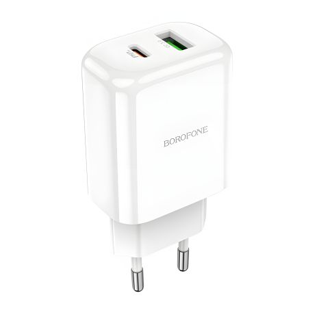 Зарядний пристрій Borofone BN4 PD 20W QC3.0 White