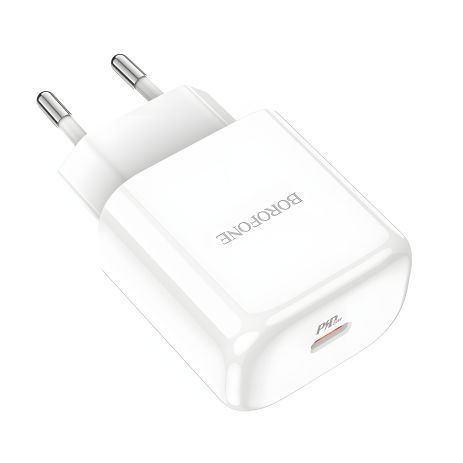 Borofone BN3 Белое Premium Зарядное устройство PD 20W QC3.0