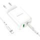 Зарядний пристрій Borofone BN4 PD 20W QC3.0 Type-C to Lightning White