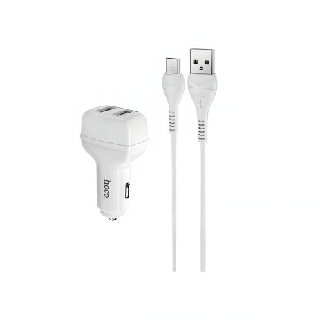 Автомобильное ЗУ Hoco Z36 Micro 2USB White Автомобильное ЗУ Hoco Z36 Micro 2USB White