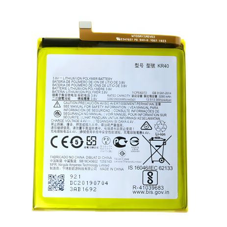 Аккумулятор Motorola One Vision/ Moto One Action/ Moto P40/ Moto P50/ KR40 (3500 mAh) [Original PRC] 12 мес. гарантии