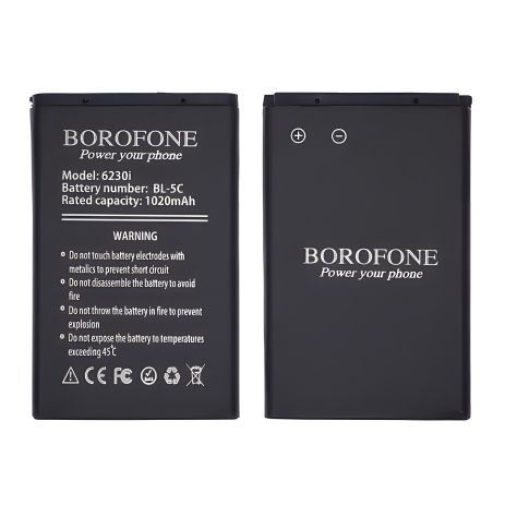 Акумулятор Borofone BL-5C для Nokia 2300/3100/5030/6230/6230i/6600/6630/C1-00/C2-00/E50/N70/N71/N72/X2-01