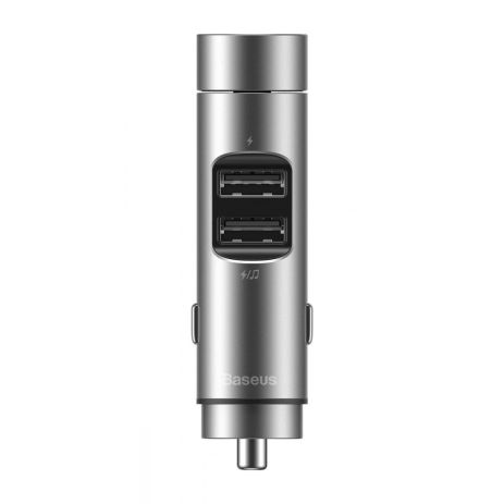 Автомобильное ЗУ Baseus Energy Column Bluetooth FM Launcher 3,1A 2USB CCNLZ-0G Gray