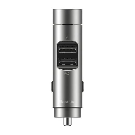 Автомобильное ЗУ Baseus Energy Column Bluetooth FM Launcher 3,1A 2USB CCNLZ-0G Gray