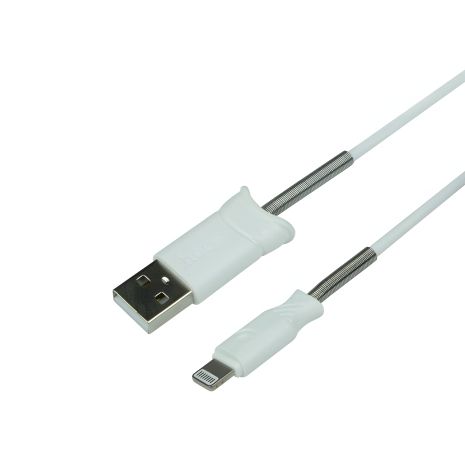 USB Hoco X24 Pisces Silicone Lightning Білий