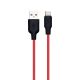 USB Hoco X21 Plus Silicone Type-C Чорно-Червоний