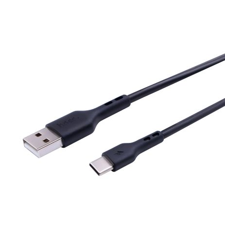 Hoco USB DU26 Long Plug Type-C 3A 8mm Чёрный