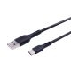 Type-C USB Hoco DU26 Long 8mm Plug 3A Чорний