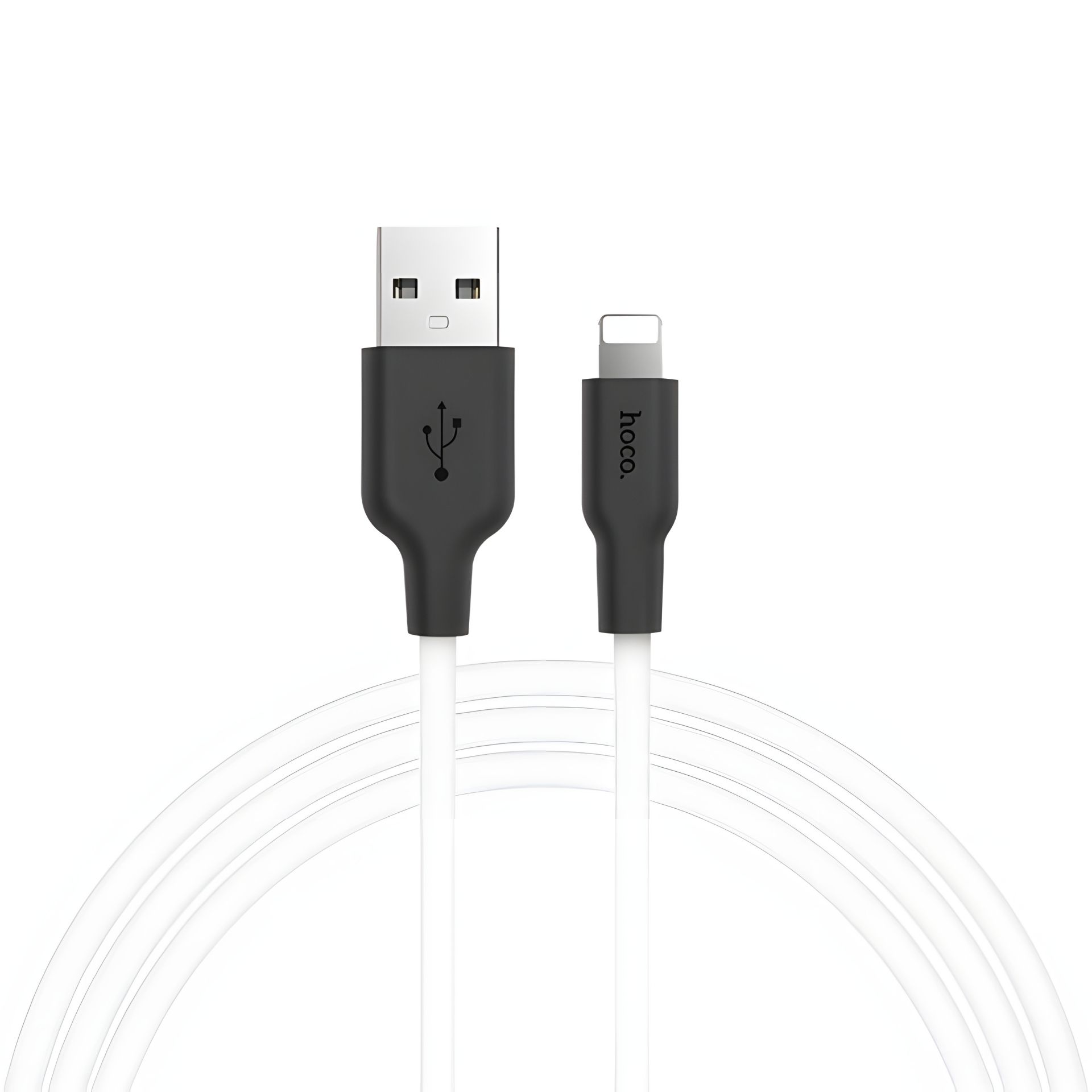 USB Hoco X21 Plus Silicone Lightning 2m Чёрно-Белый USB Hoco X21 Plus Silicone Lightning 2m Чёрно-Белый