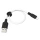 USB Hoco X21 Silicone Lightning Чёрно-Белый