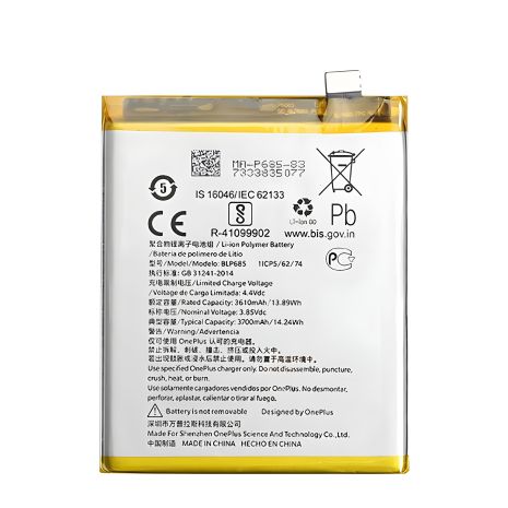 Акумулятор OnePlus 6/6T/BLP685 [Original PRC] 12 міс. гарантії