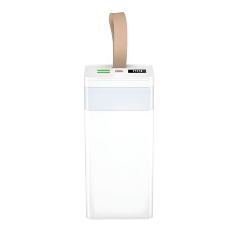 Повербанк XO PR129 20000mAh 2xUSB-A QC3.0, Type-C PD 20W / In: micro-USB, Type-C 18W с LED Дисплеем и фонариком, Белый Повербанк XO PR129 20000mAh 2xUSB-A QC3.0, Type-C PD 20W / In: micro-USB, Type-C 18W с LED Дисплеем и фонариком, Белый