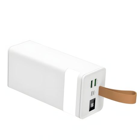 Повербанк XO PR130 (40000mAh/Out: 2xUSB-A 22.5W QC3.0,Type-C PD 20W/In: micro-USB, Type-C 18W) з LED Дисплеєм та ліхтариком, Білий Повербанк XO PR130 (40000mAh/Out: 2xUSB-A 22.5W QC3.0,Type-C PD 20W/In: micro-USB, Type-C 18W) з LED Дисплеєм та ліхтариком, Білий