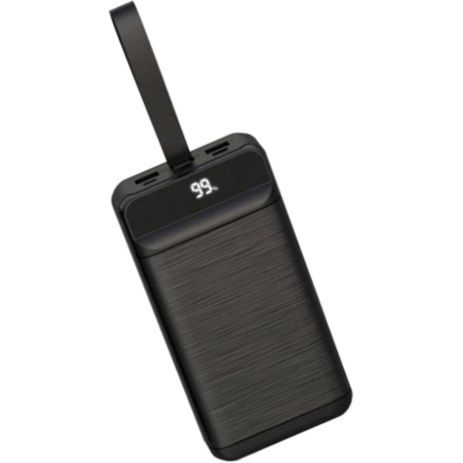 Повербанк XO PR156, 30000mAh, Out: 3xUSB-A, 22.5W, QC3.0, Type-C, PD, 20W, In: Lightning, micro-USB, Type-C 18W, з LED Дисплеєм, Чорний