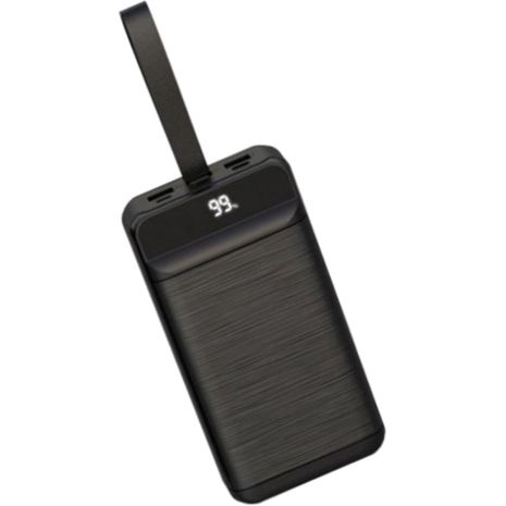 Повербанк XO PR156, 30000mAh, Out: 3xUSB-A, 22.5W, QC3.0, Type-C, PD, 20W, In: Lightning, micro-USB, Type-C 18W, з LED Дисплеєм, Чорний